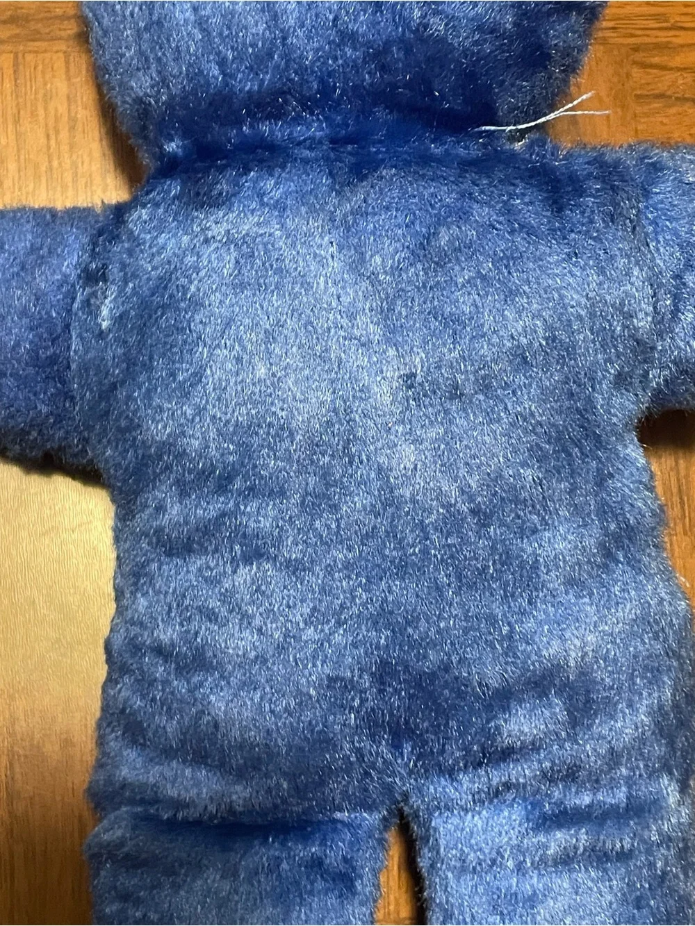 Vintage 50s-60s Blue Teddy Bear Carnival Prize Stuffed Animal 18” Good Condition